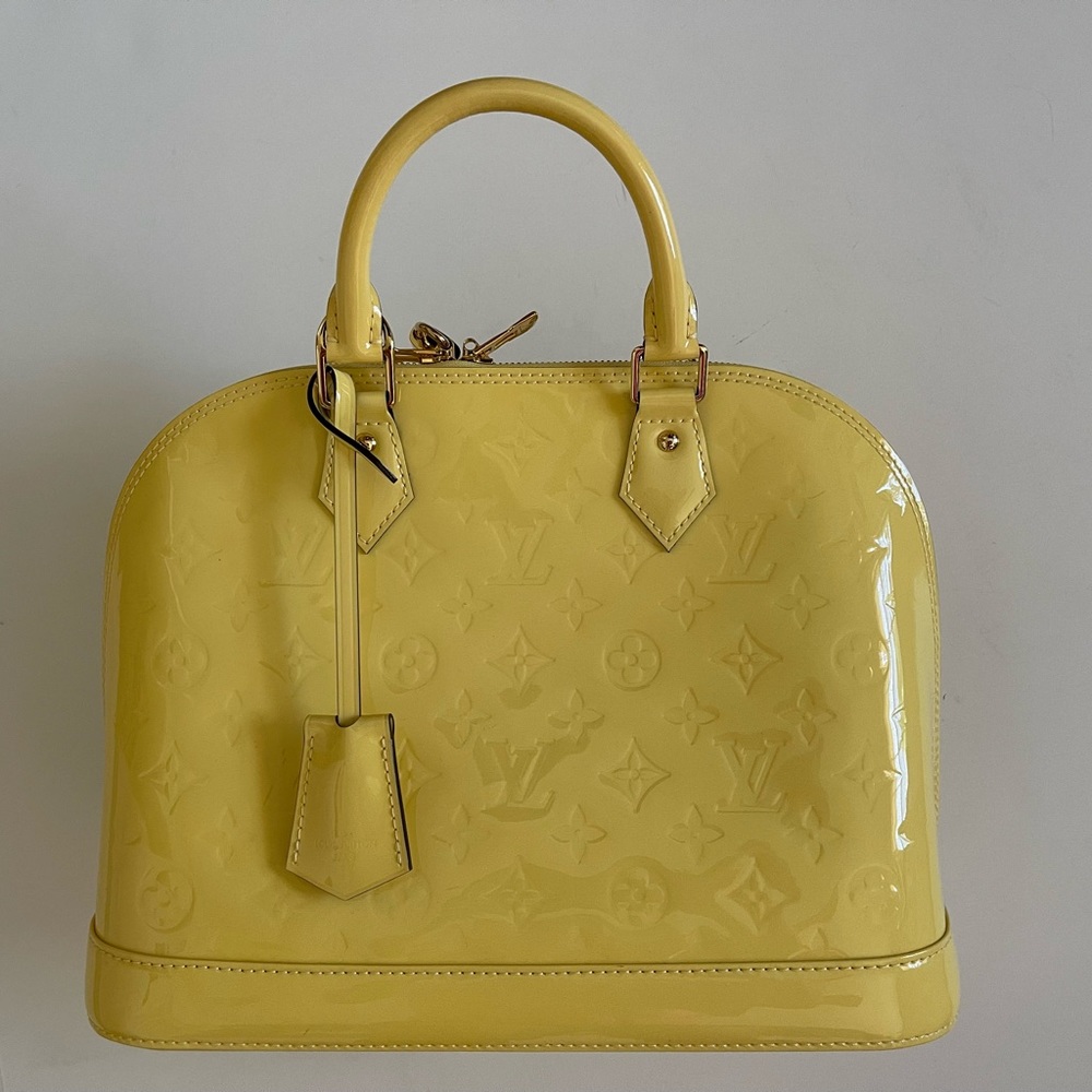 Louis Vuitton Alma PM Vernis, citrine patent leathe